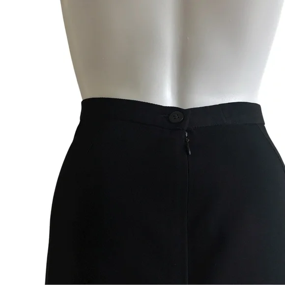 Giorgio Armani Vintage Black Wool Knee Length Skirt Size 44 - Picture 4 of 6